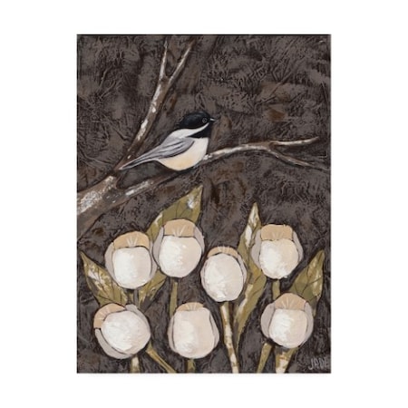 Jade Reynolds 'Chickadee And Tulips I' Canvas Art,35x47